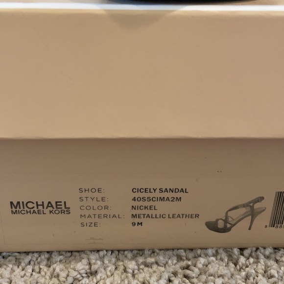 Michael Kors Cicely Sandal Heels Metallic Leather - Picture 5 of 10